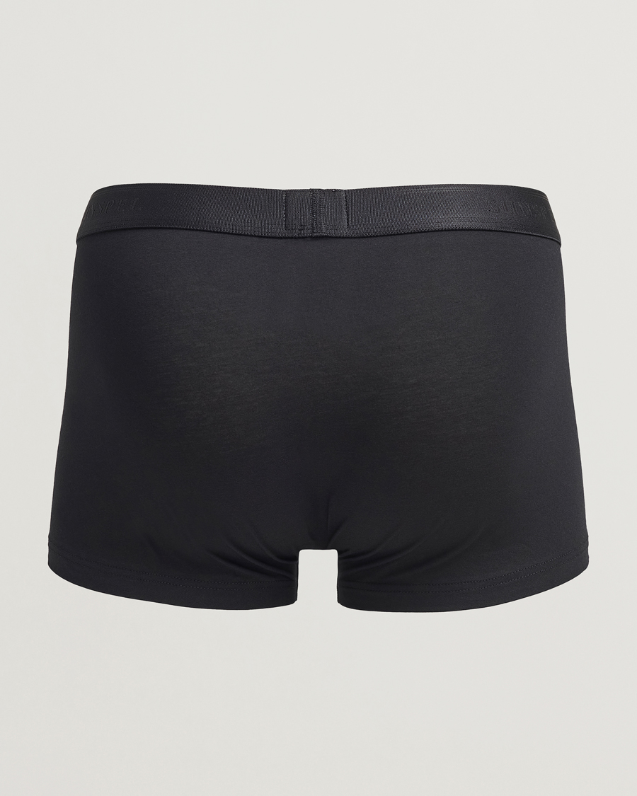 Herren | Unterwäsche | Sunspel | 3-Pack Cotton Stretch Trunk Black