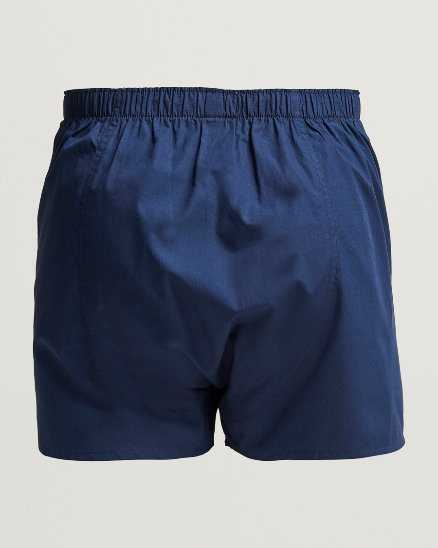Herren | Unterwäsche | Sunspel | Classic Woven Cotton Boxer Shorts Navy