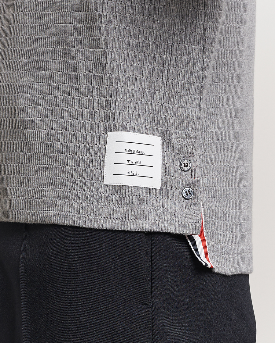 Herren | T-Shirts | Thom Browne | Short Sleeve Contrast T-Shirt Light Grey