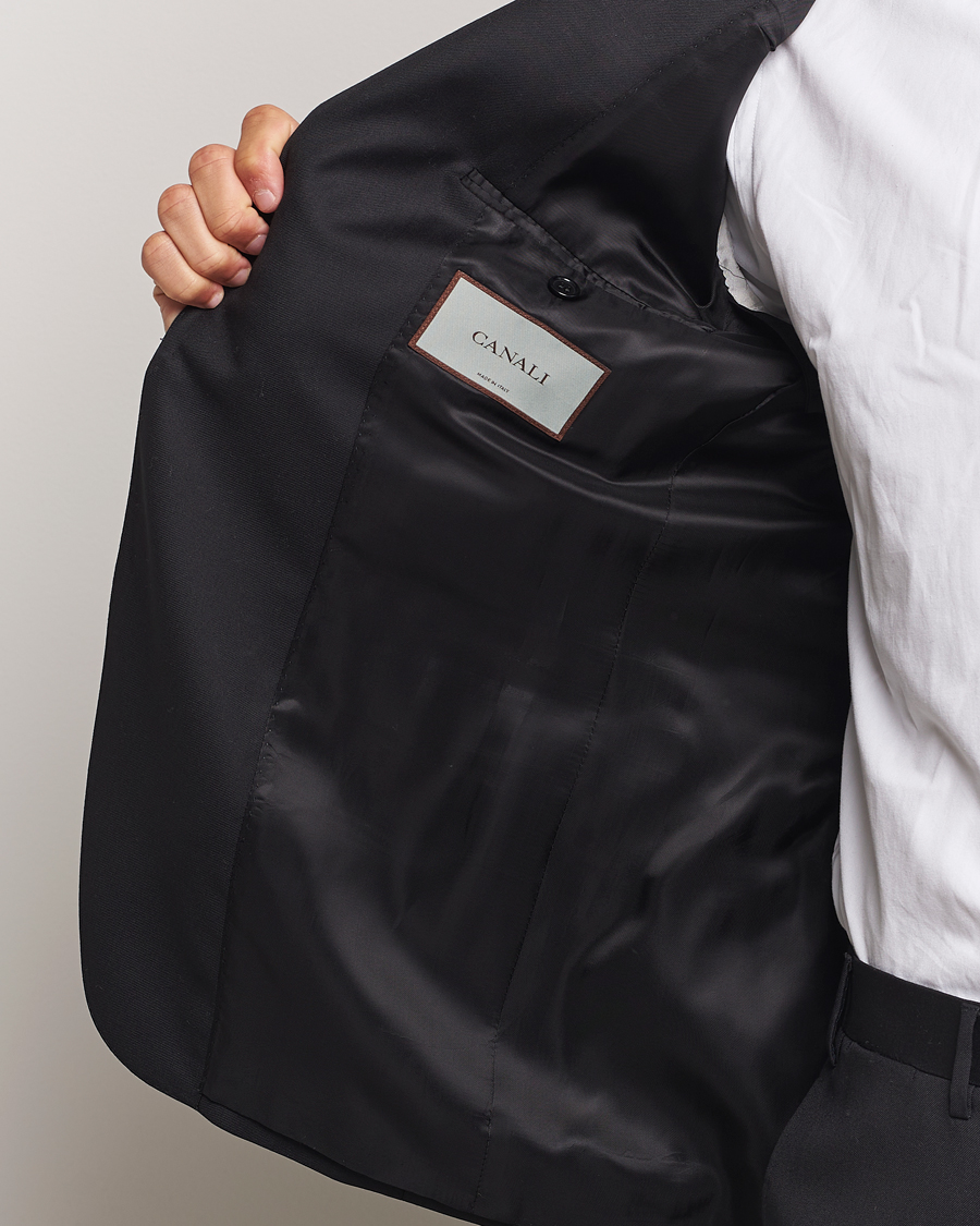 Herren | Anzüge | Canali | Super 130s Wool Capri Suit Black