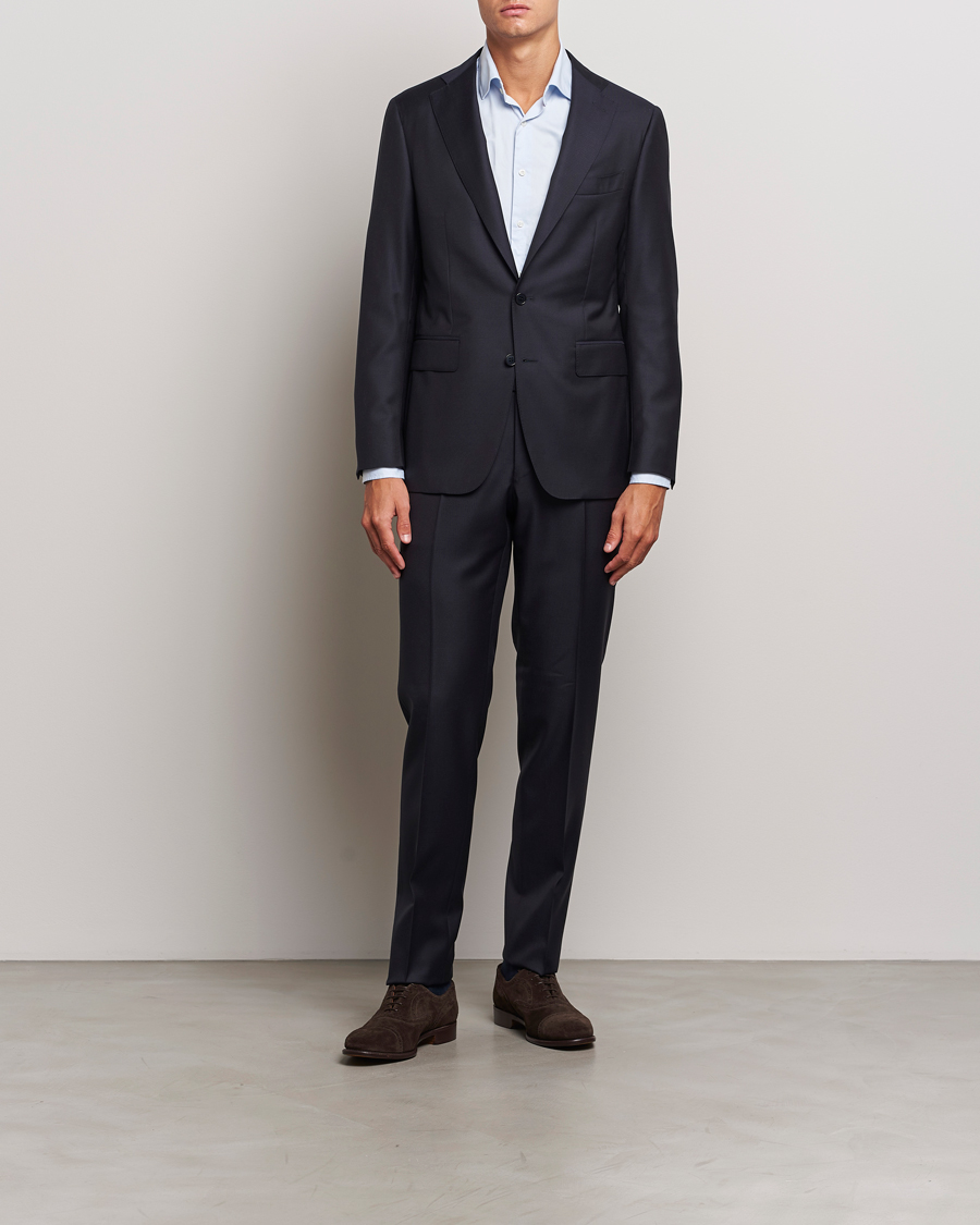 Herren | Anzüge | Canali | Super 130s Wool Capri Suit Navy