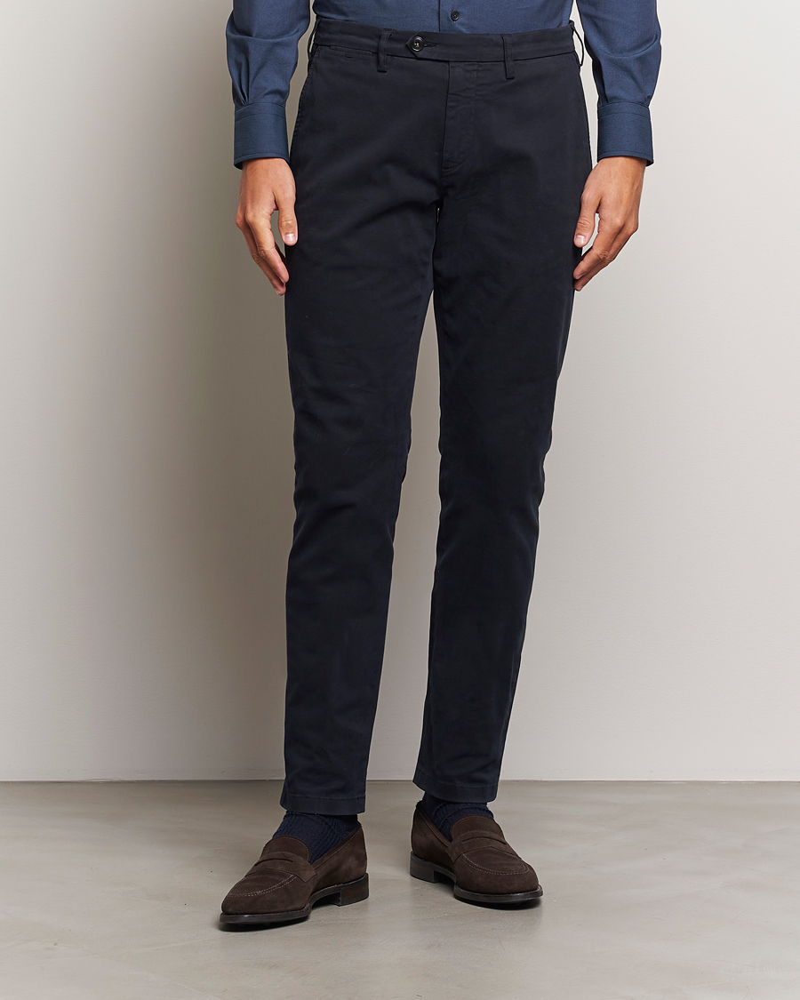Herren | Hosen | Canali | Cotton Stretch Trousers Navy