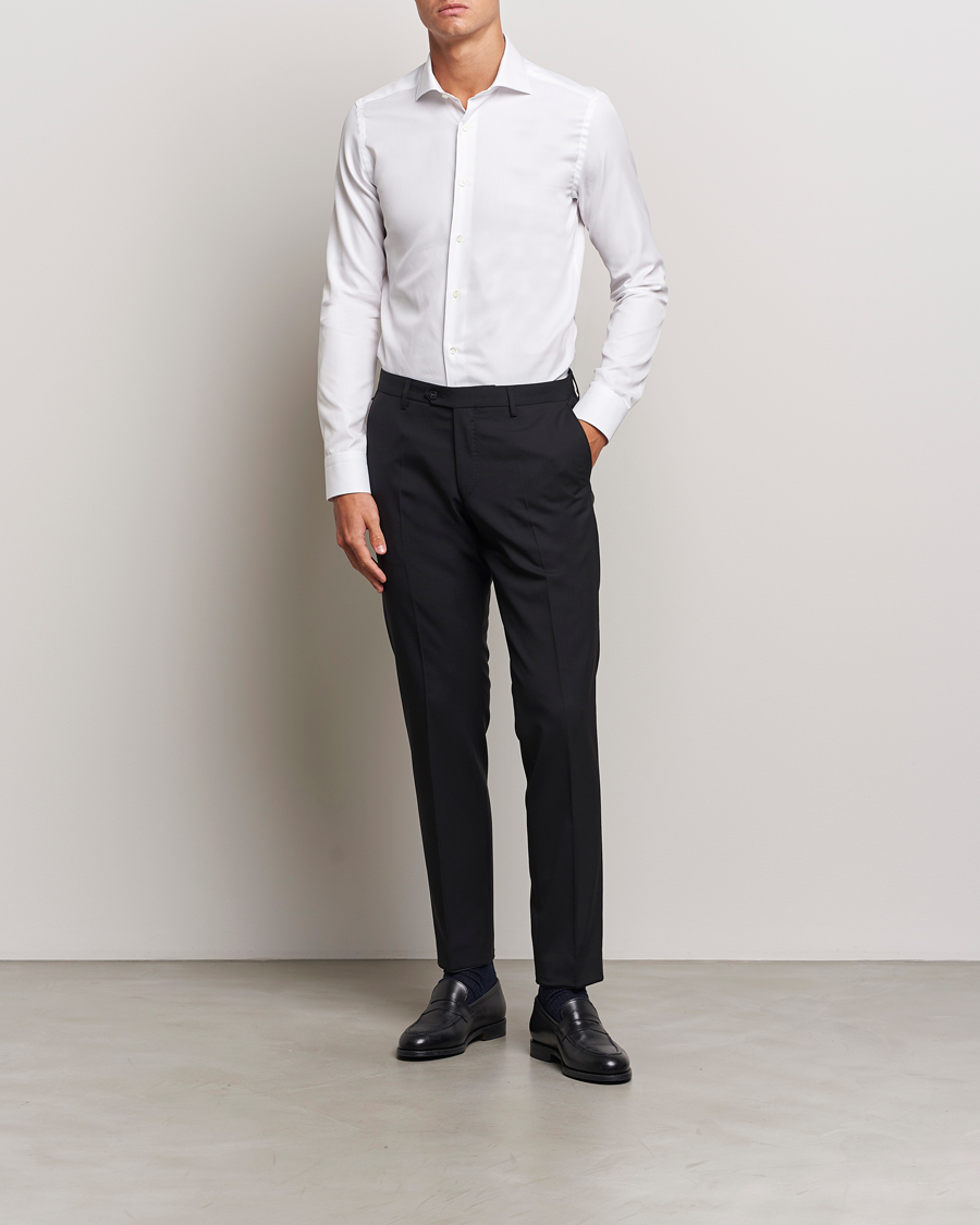 Herren | Hemden | Canali | Slim Fit Cotton Shirt White