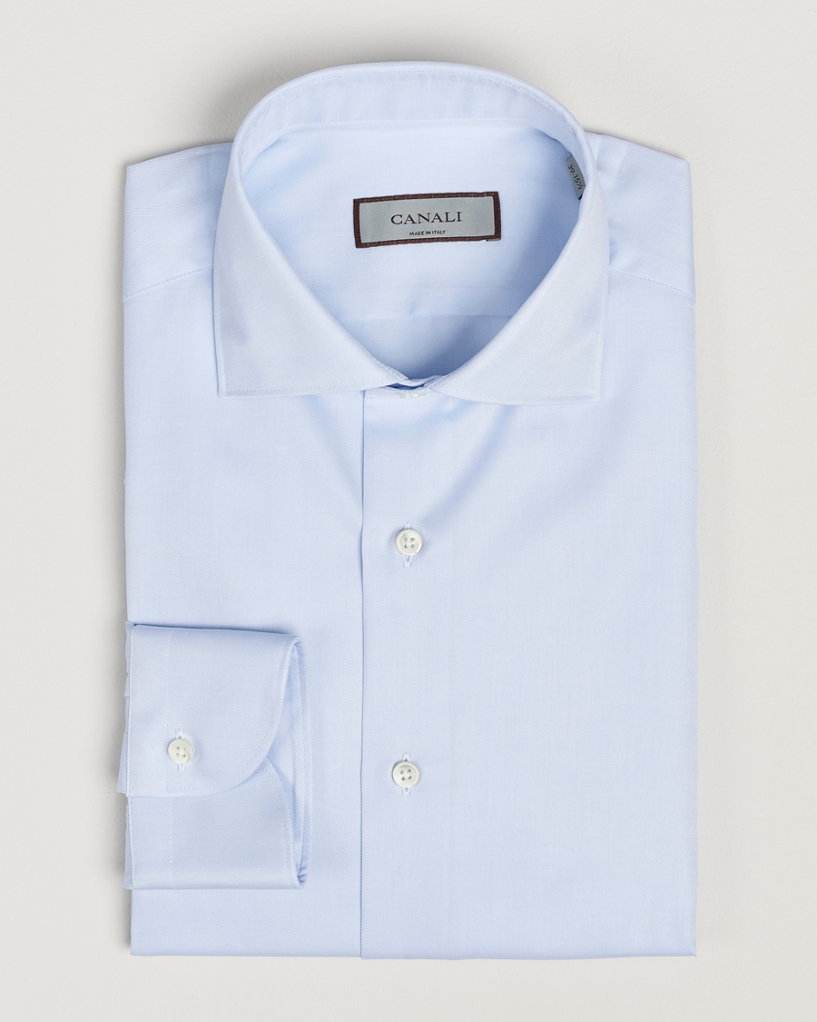 Herren | Hemden | Canali | Slim Fit Cotton Shirt Light Blue