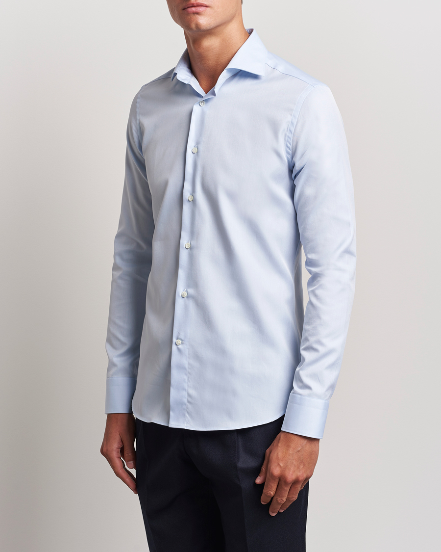 Herren | Hemden | Canali | Slim Fit Cotton Shirt Light Blue