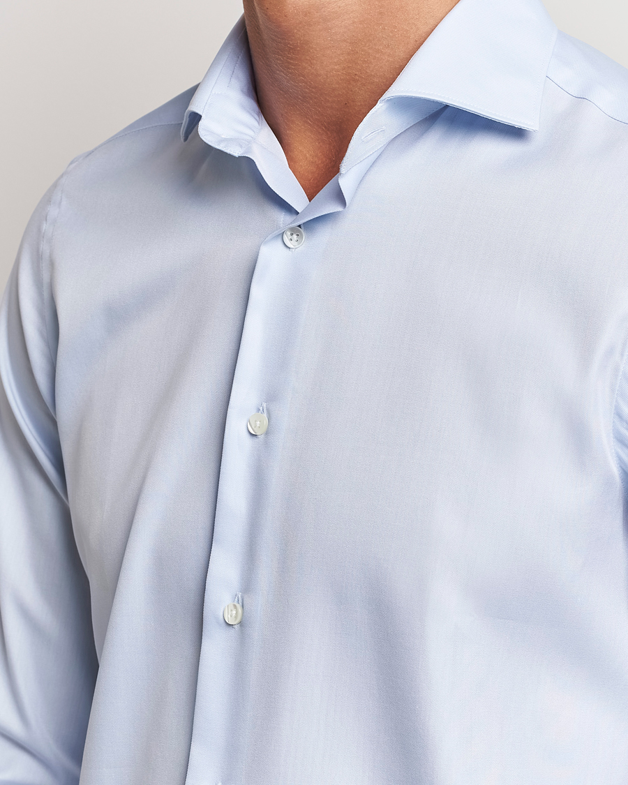 Herren | Hemden | Canali | Slim Fit Cotton Shirt Light Blue
