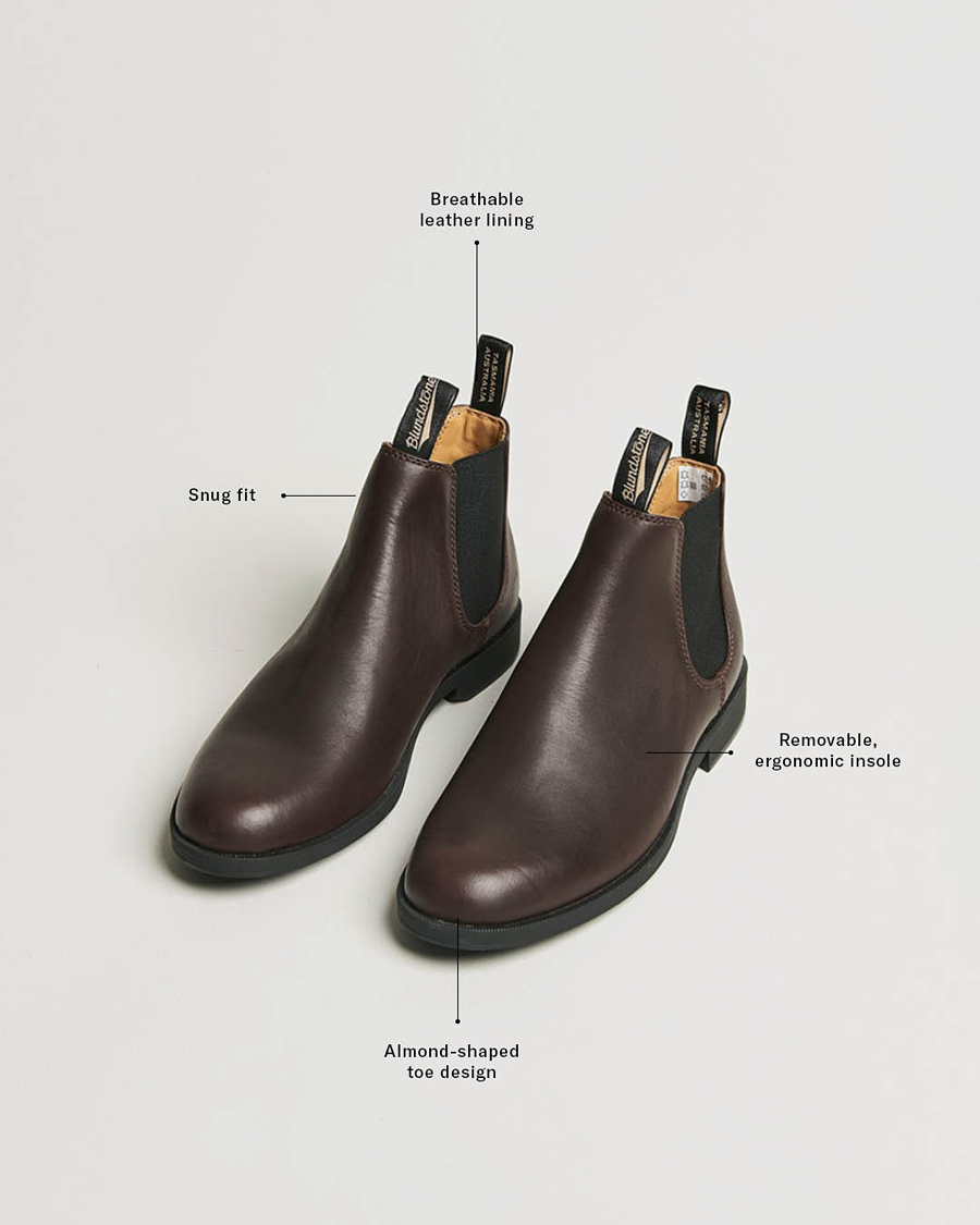 Herren | Boots | Blundstone | 1900 Dress Ankle Leather Chelsea Boot Chestnut