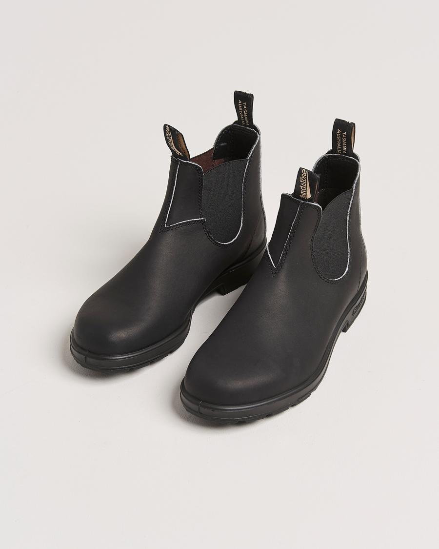 Black leather blundstones outlet