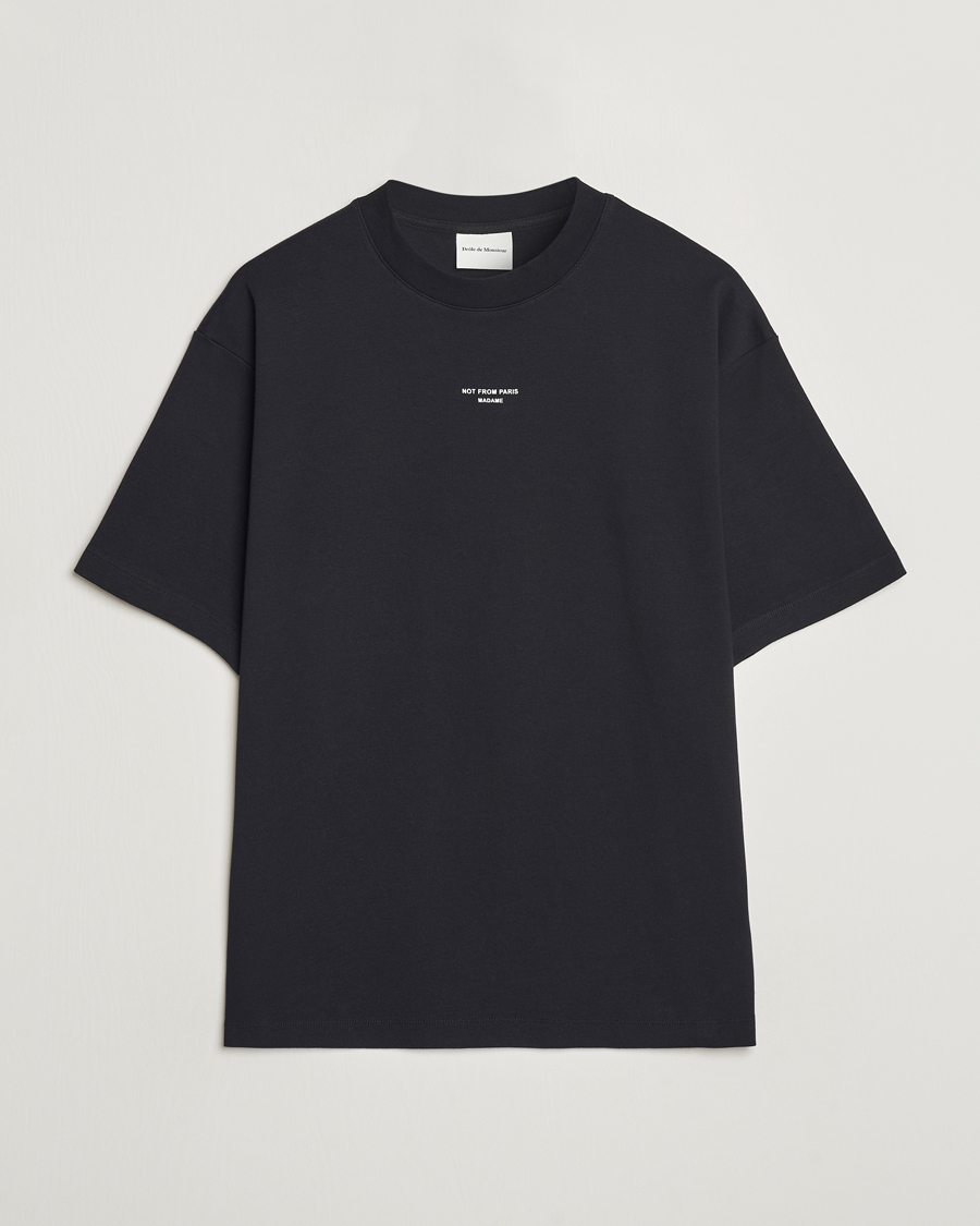 Herren | T-Shirts | Drôle de Monsieur | Classic Slogan T-Shirt Black