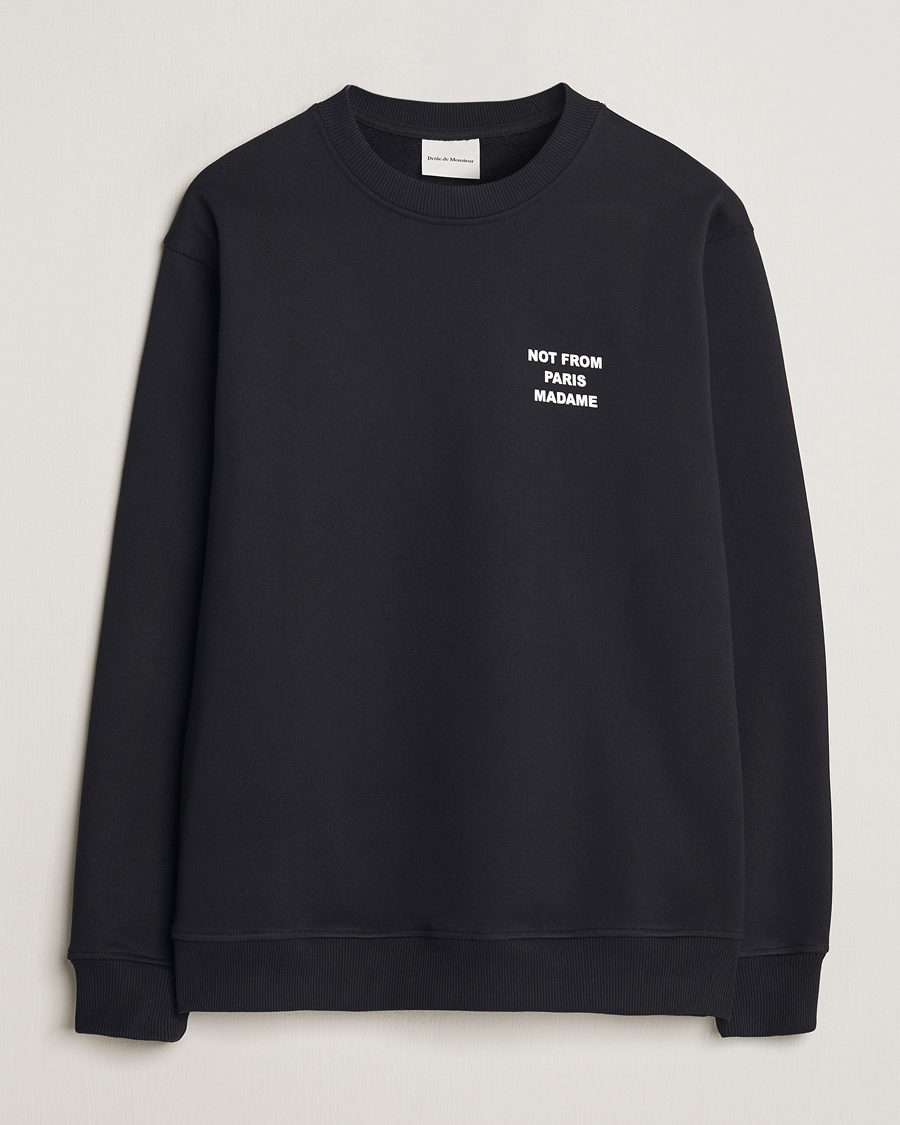Herren | Pullover | Drôle de Monsieur | Slogan Sweatshirt Black