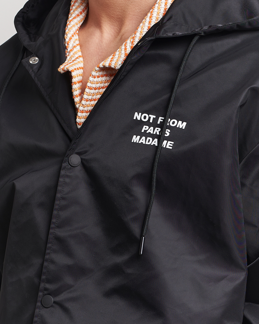 Herren | Jacken | Drôle de Monsieur | La Parka Slogan Coat Black