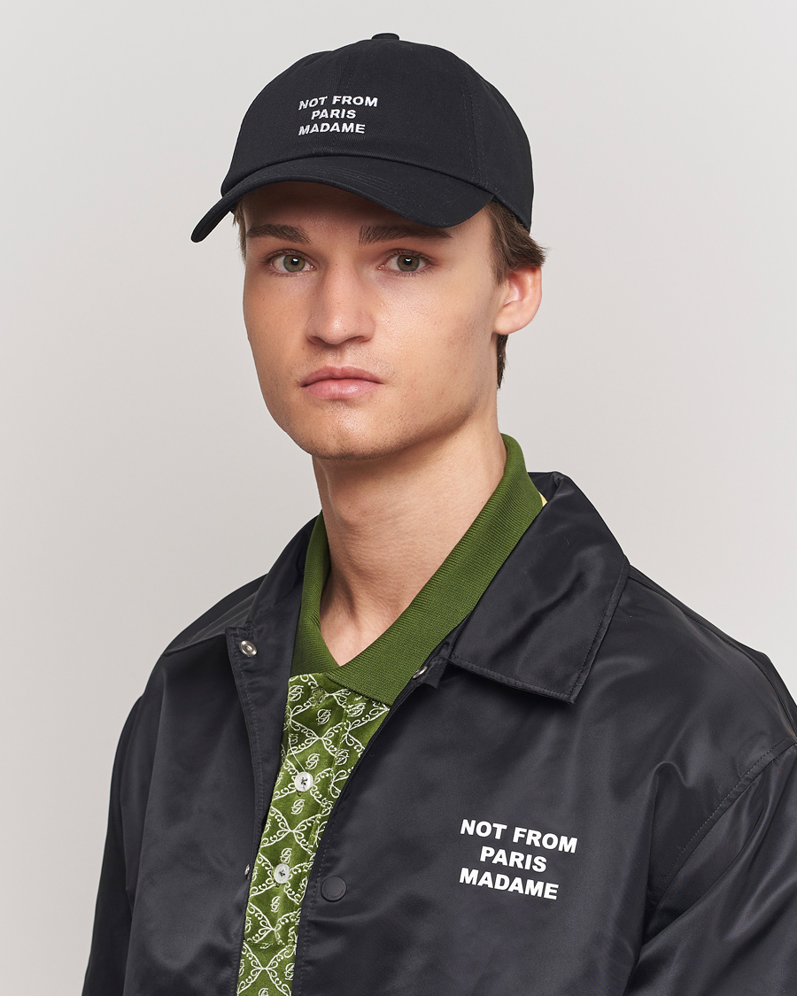 Herren | Hüte & Mützen | Drôle de Monsieur | Slogan Baseball Cap Black