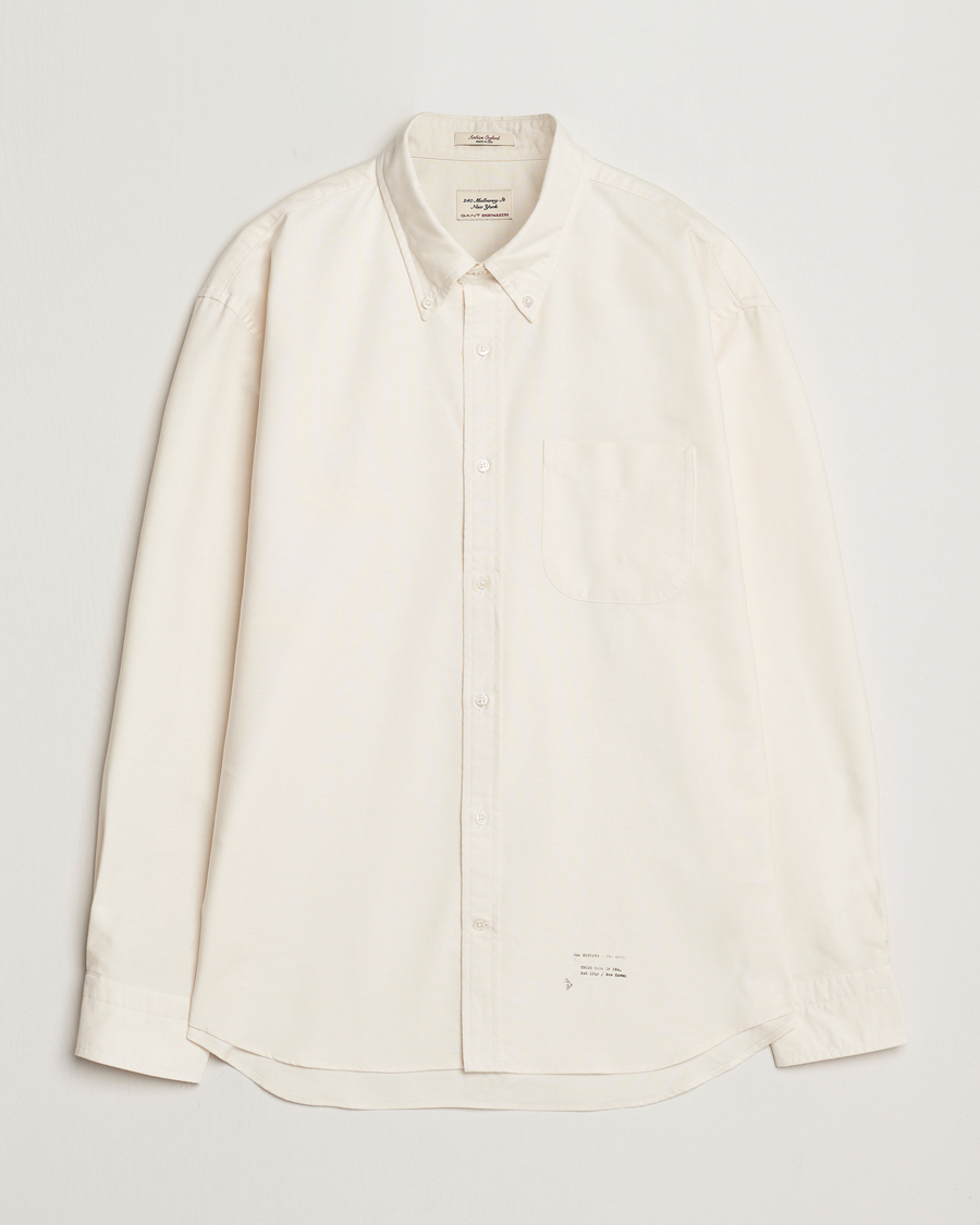 Herren | Hemden | GANT 240 Mulberry Street | Regular Fit US Oxford Shirt Cream
