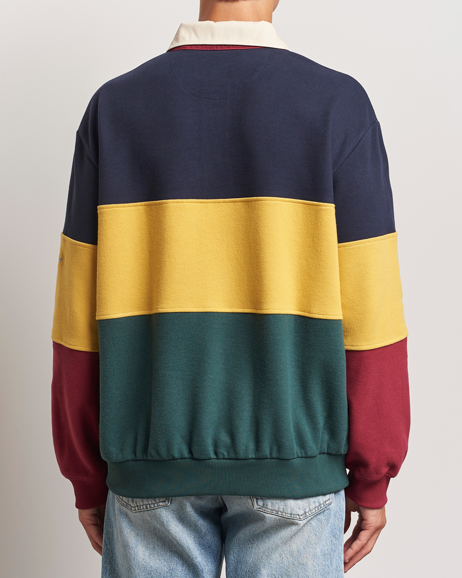 Herren | Pullover | GANT | Sweat Color Block Heavy Rugger Evening Blue