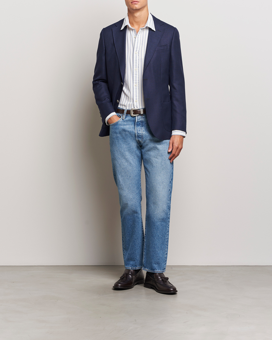 Herren | Sakkos | Morris Heritage | Wool Hopsack Club Blazer Navy