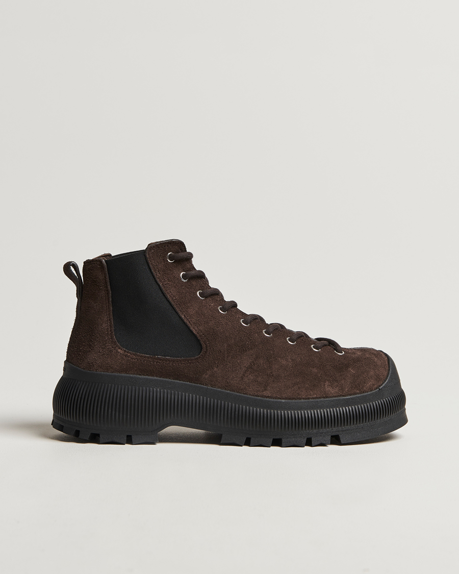 Herren | Jil Sander Suede Ankle Boots Dark Brown | Jil Sander | Suede Ankle Boots Dark Brown