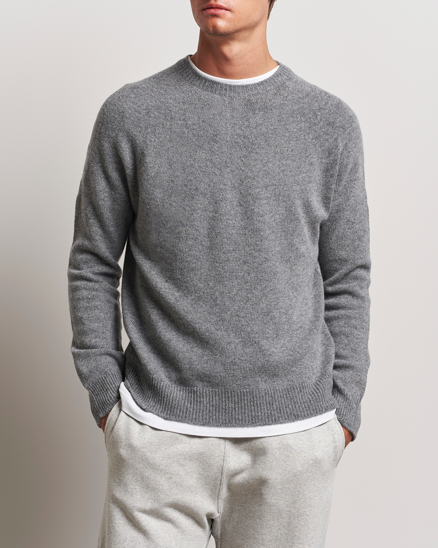 Herr | Nya produktbilder | Jil Sander | Cashmere/Merino Round Neck Sweater Grey Melange