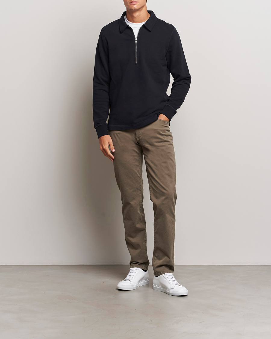 Herren | Hosen | Brax | Cadiz Cotton Satin 5-Pocket Pants Khaki