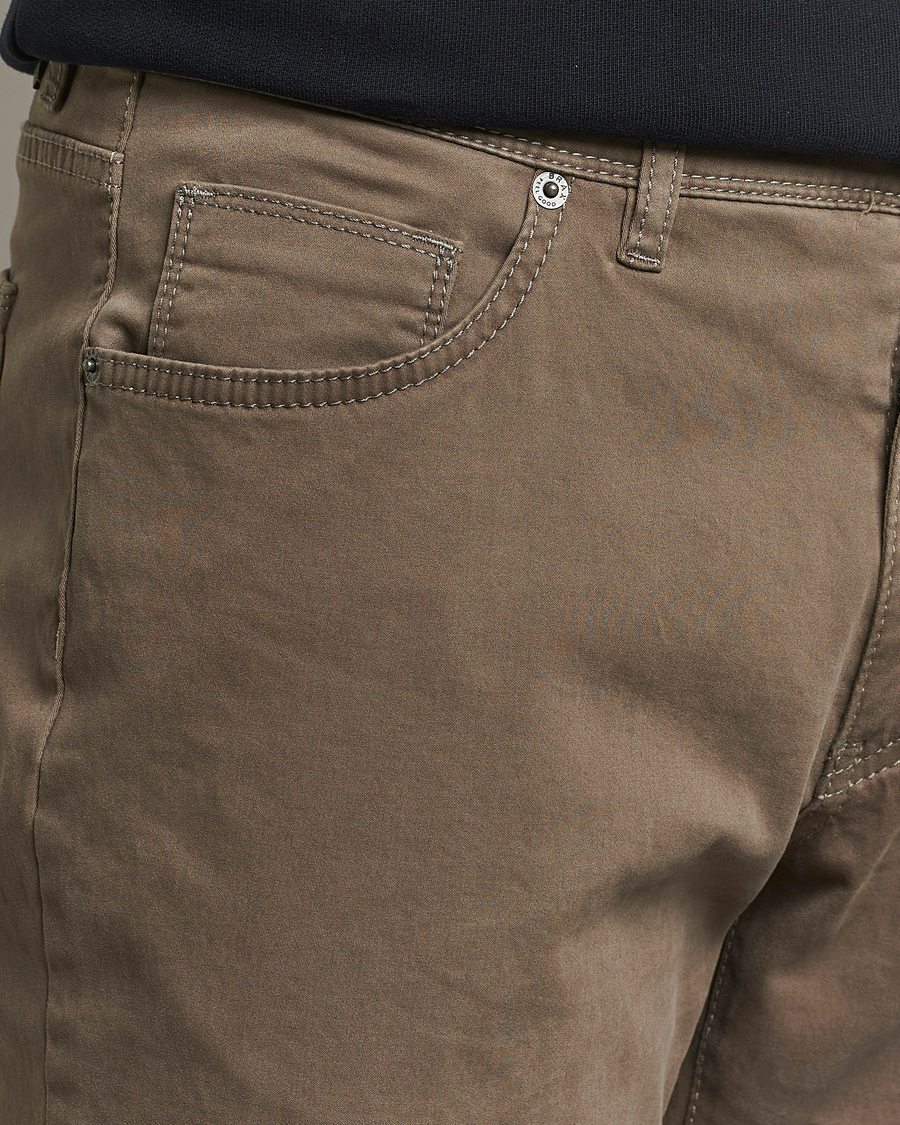 Herren | Hosen | Brax | Cadiz Cotton Satin 5-Pocket Pants Khaki