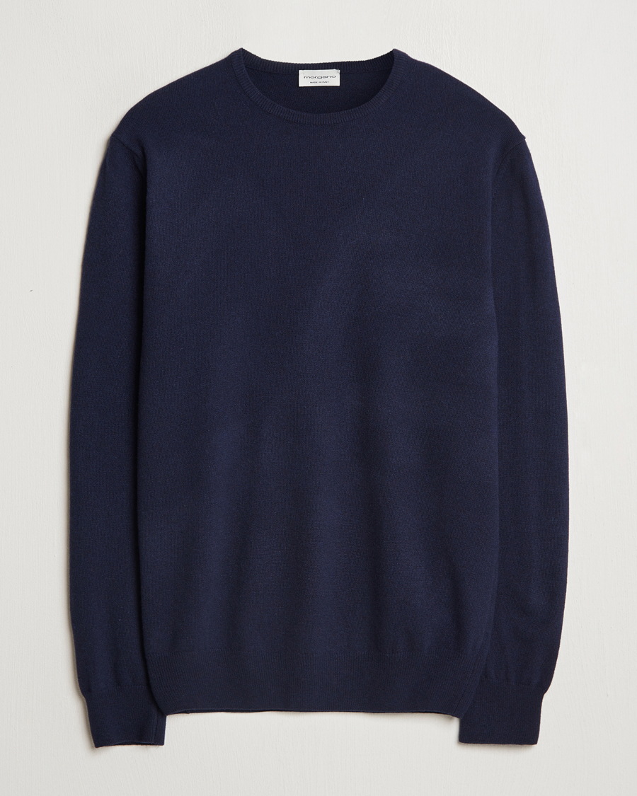 Herren | Pullover | Morgano | Wool/Cashmere Crewneck Navy