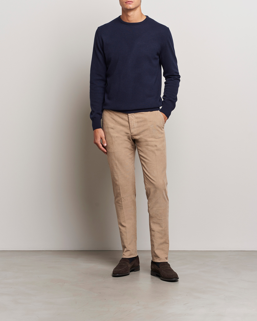 Herren | Pullover | Morgano | Wool/Cashmere Crewneck Navy