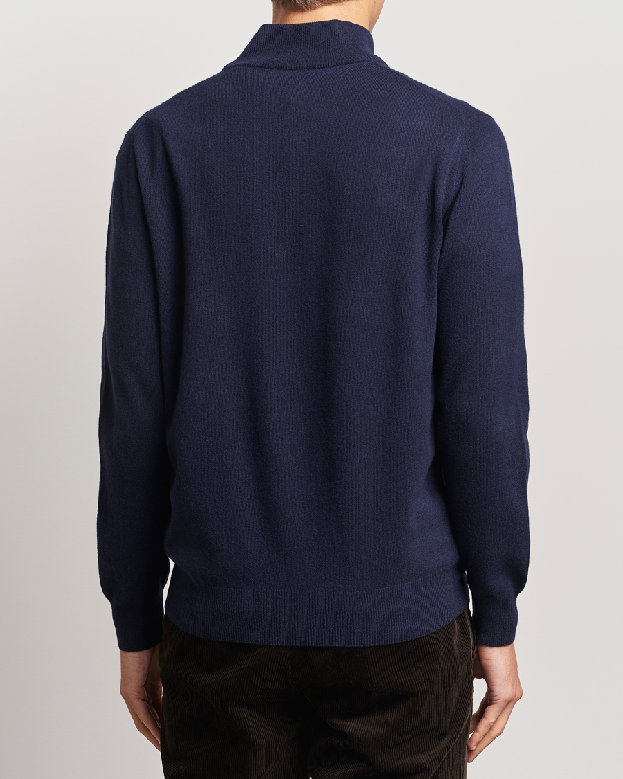 Herren | Pullover | Morgano | Wool/Cashmere Half-Zip Navy