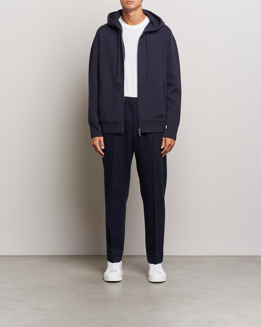 Herren | Pullover | Lanvin | Merino Full Zip Hoodie Japanese Ink