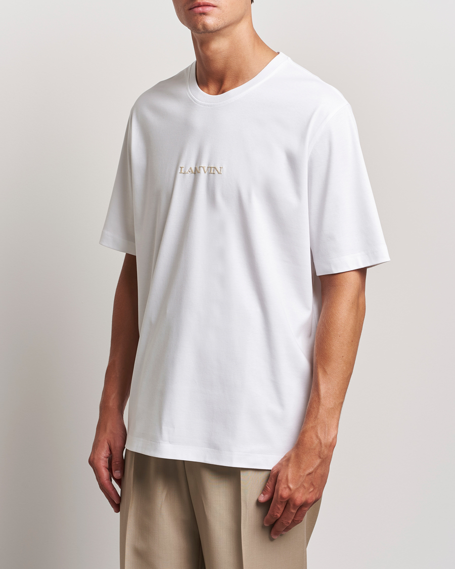 Herren | T-Shirts | Lanvin | Embroidered Logo T-Shirt White