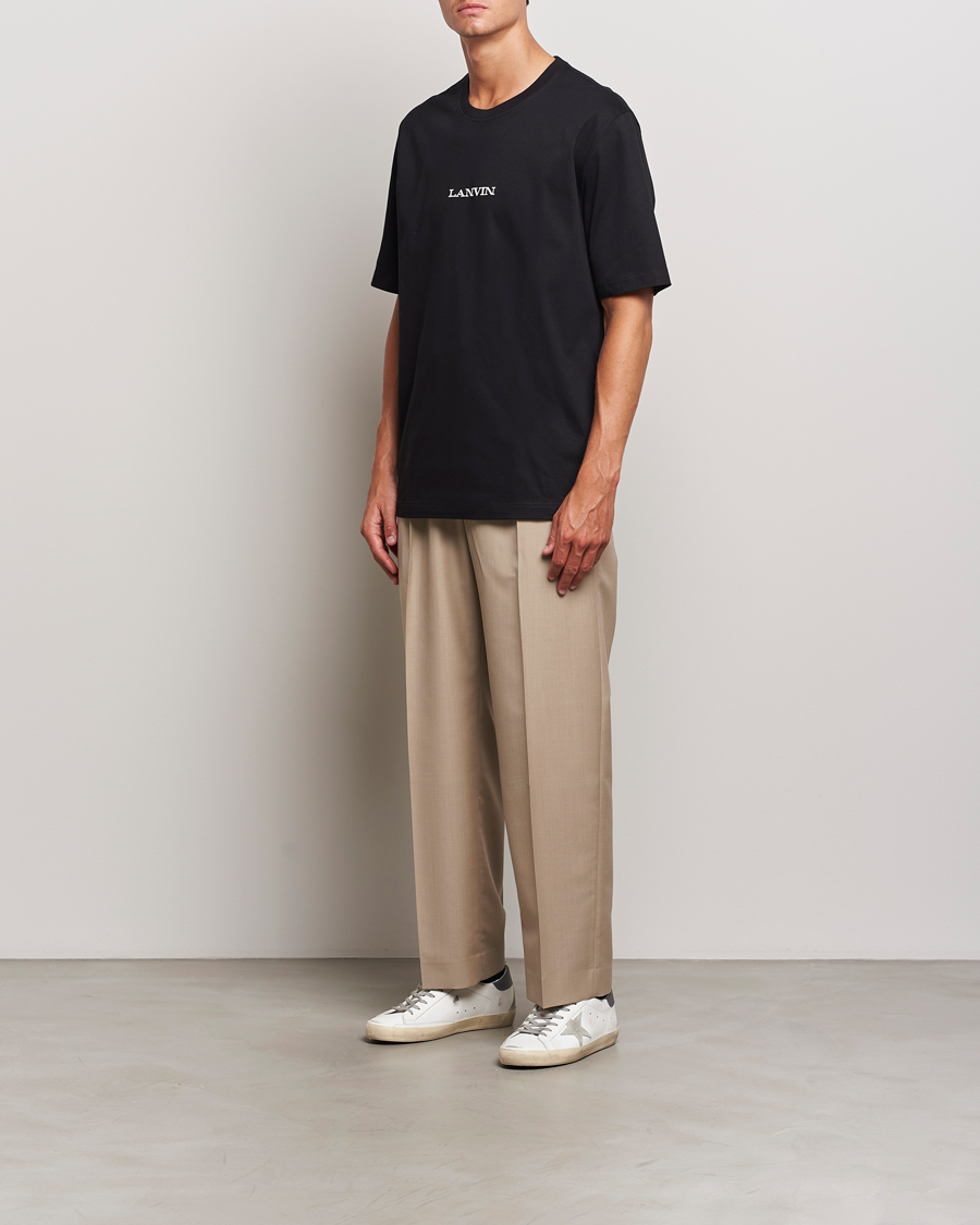 Herren | T-Shirts | Lanvin | Embroidered Logo T-Shirt Black