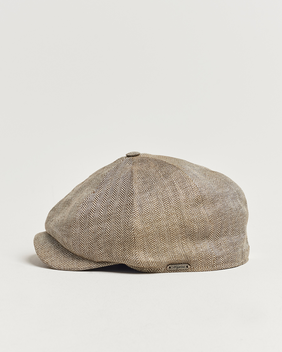 Herr |  | Wigéns | Newsboy Classic Linen Cap Beige