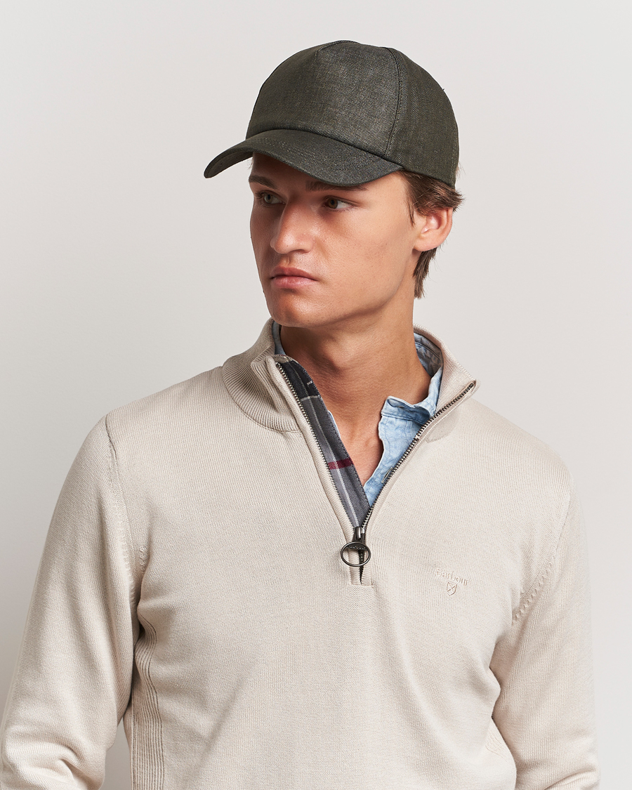 Herren |  | Wigéns | Baseball Linen Cap Dark Olive