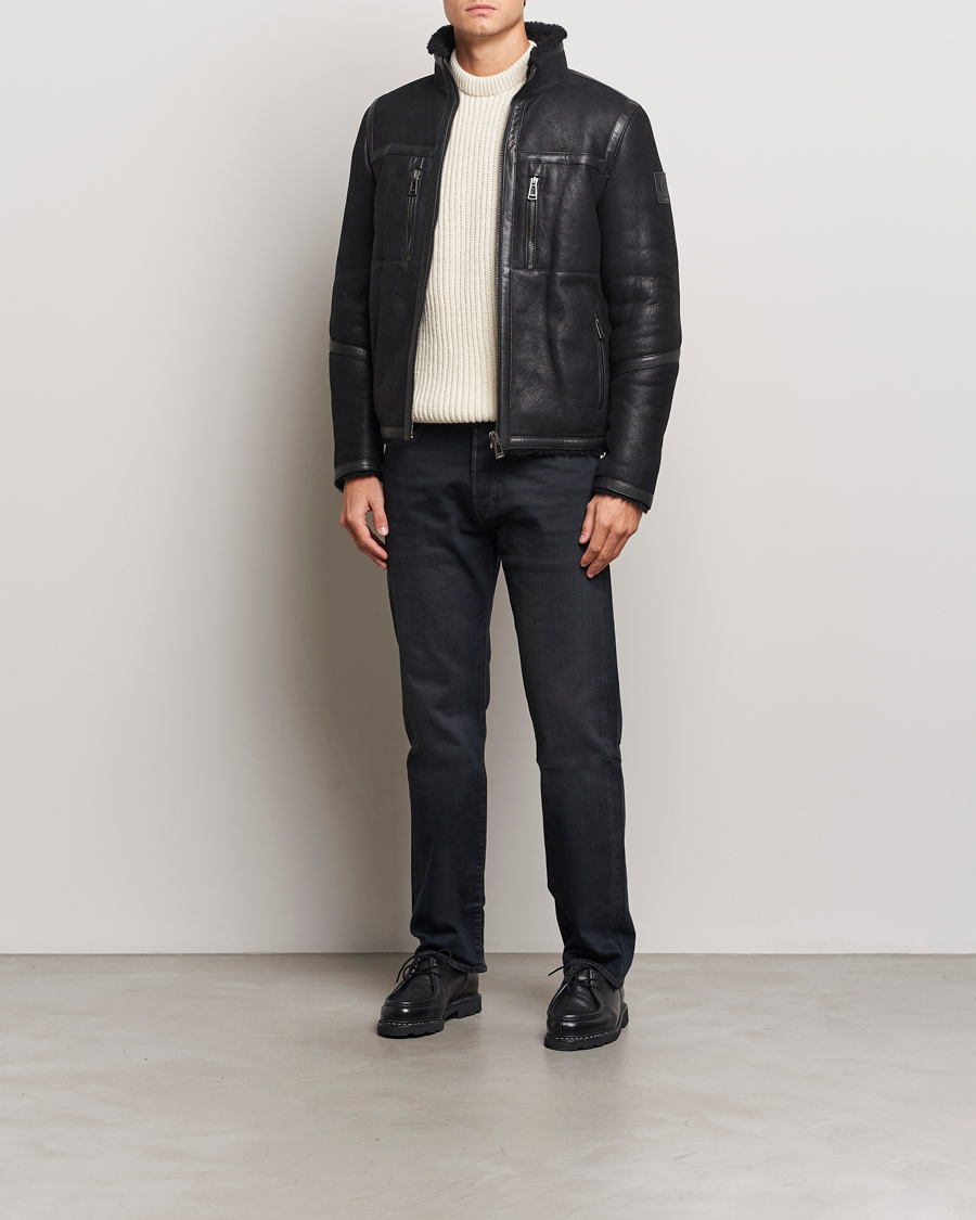 Herren | Jacken | Belstaff | Tundra Sherling Leather Jacket Black