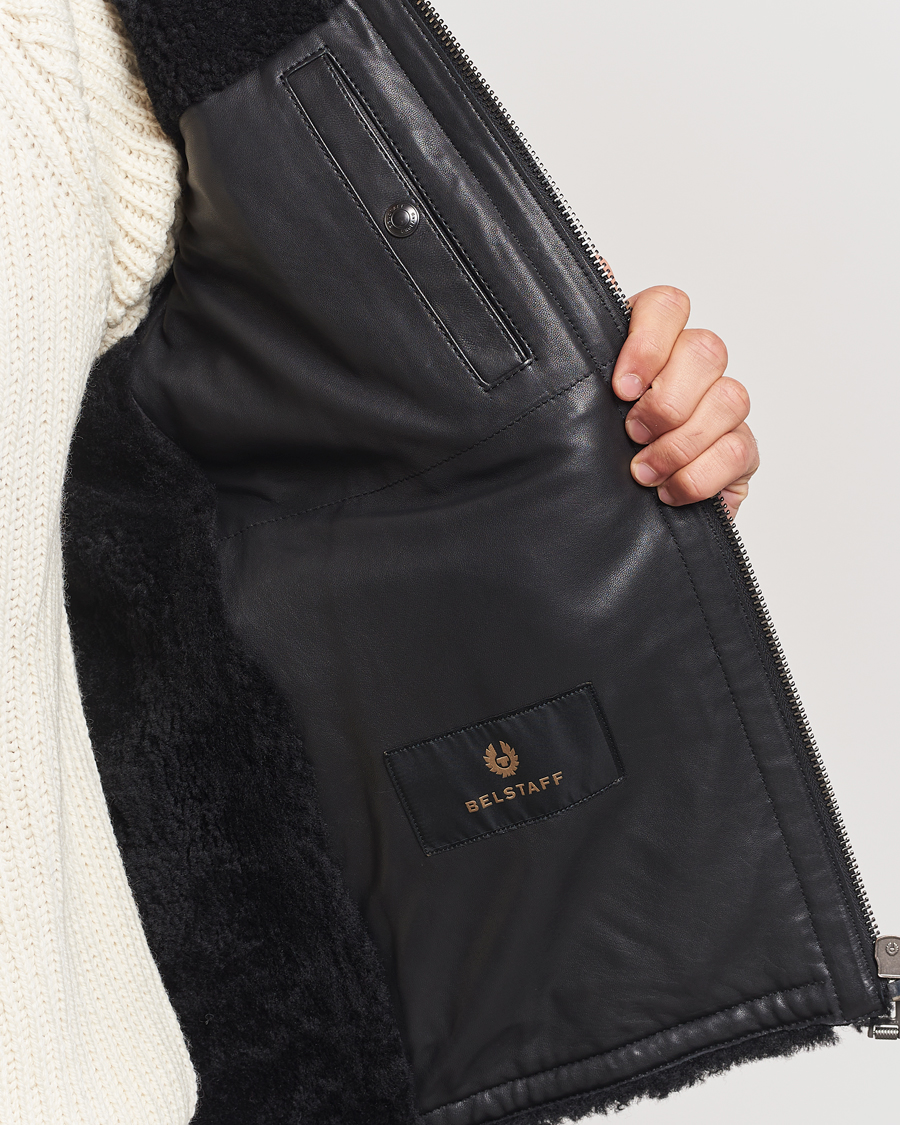 Herren | Jacken | Belstaff | Tundra Sherling Leather Jacket Black