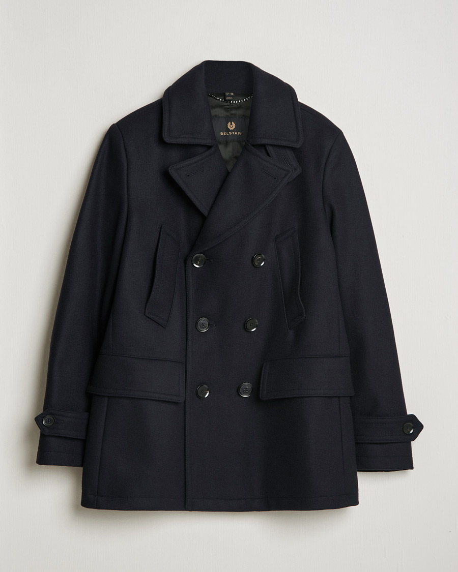 Herren | Jacken | Belstaff | Milford Wool Peacoat Ink Blue