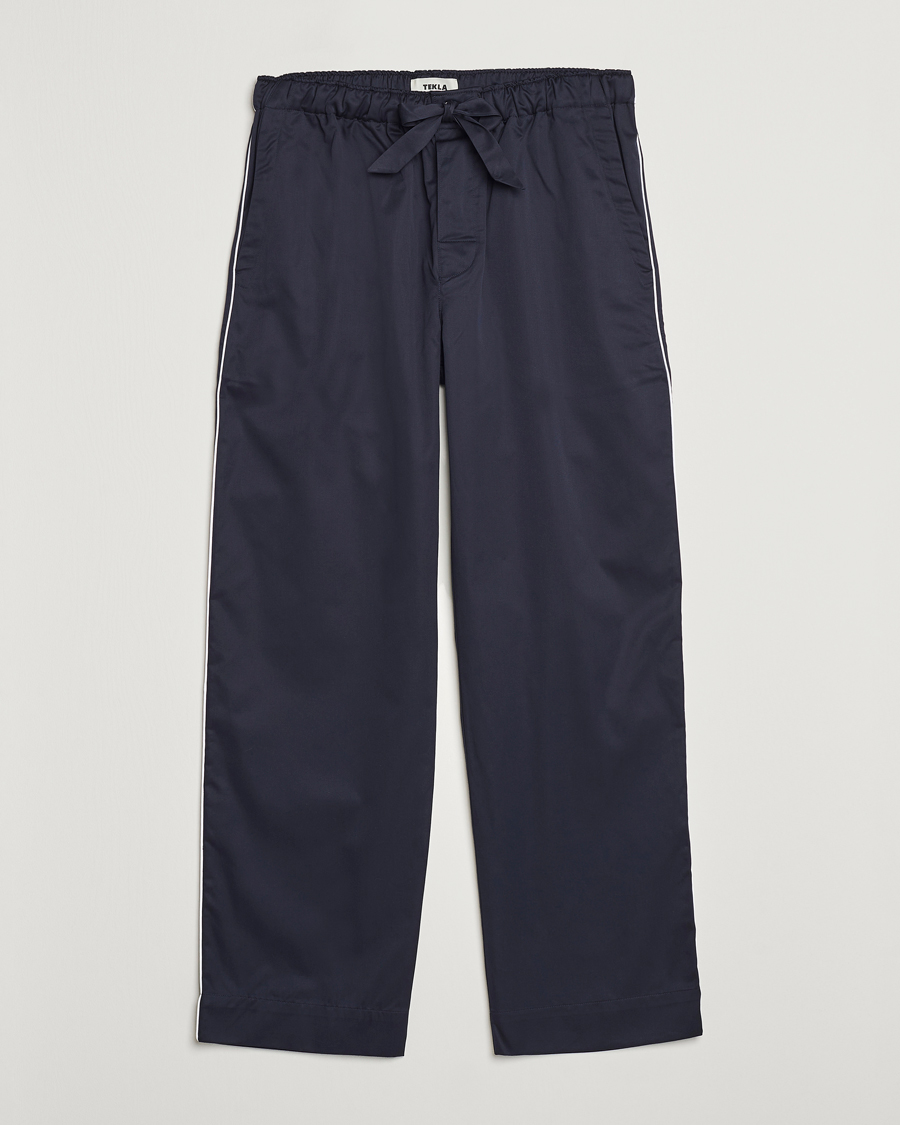 Herren | Tekla Sateen Pyjama Pants Chelsea Navy | Tekla | Sateen Pyjama Pants Chelsea Navy