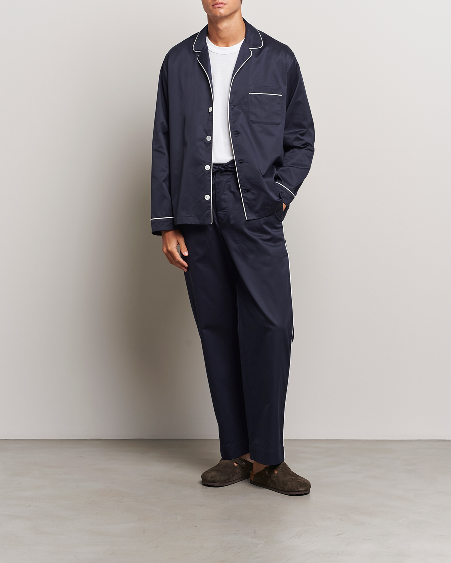 Herren | Tekla Sateen Pyjama Pants Chelsea Navy | Tekla | Sateen Pyjama Pants Chelsea Navy