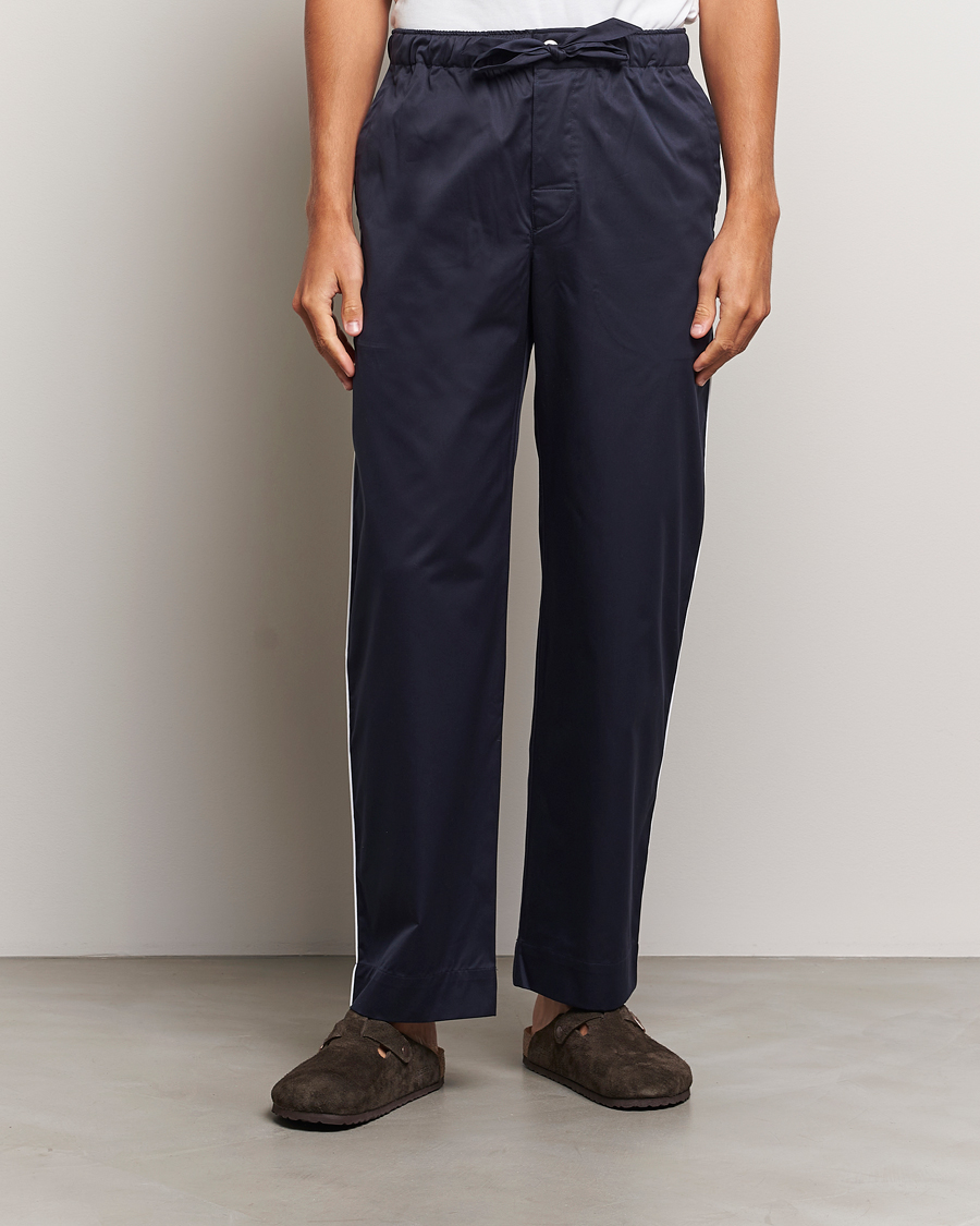 Herren | Tekla Sateen Pyjama Pants Chelsea Navy | Tekla | Sateen Pyjama Pants Chelsea Navy