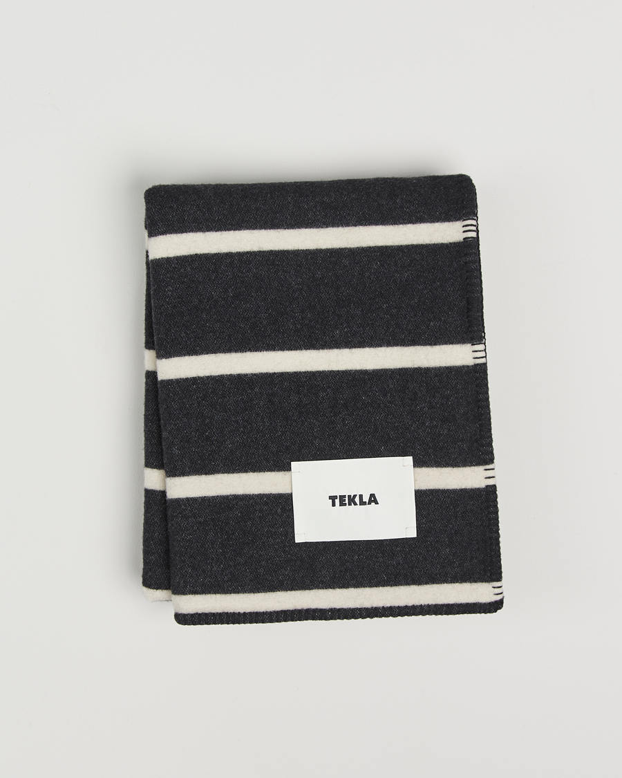 Herren | Tekla Lambswool Blanket Starling Stripes | Tekla | Lambswool Blanket Starling Stripes