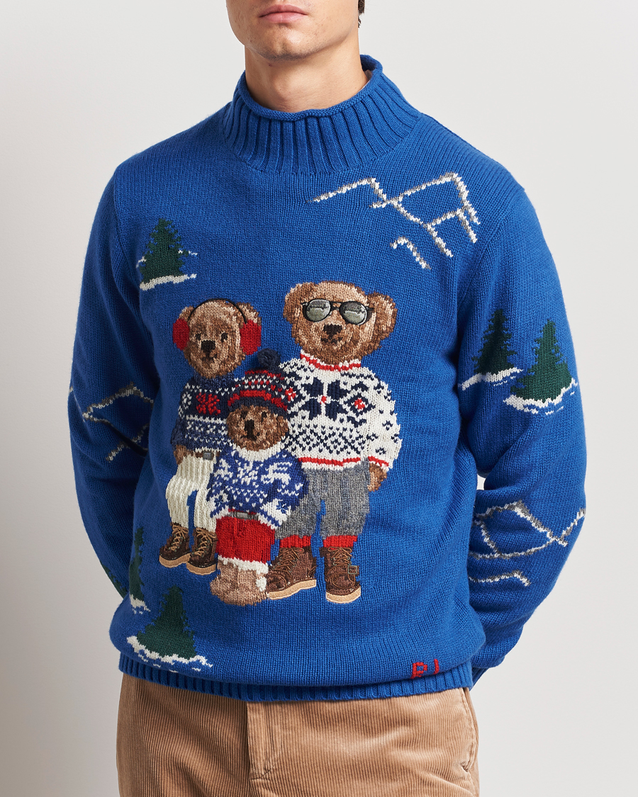 Herren | Pullover | Polo Ralph Lauren | Family Bear Knitted Polo Heritage Royal