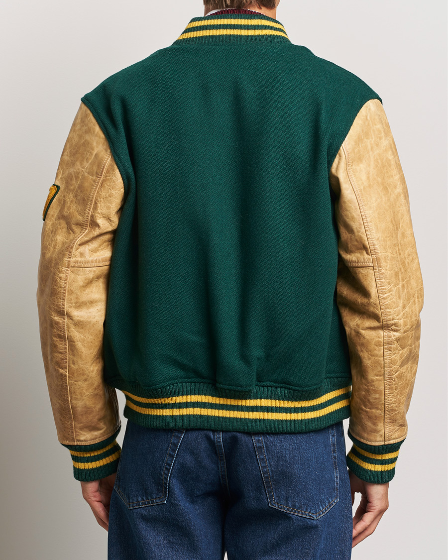 Herren | Jacken | Polo Ralph Lauren | Varsity Leather Bomber Moss Agate