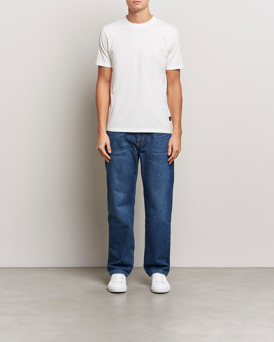 Herren | T-Shirts | Replay | Tonal Logo Crew Neck T-Shirt Off White