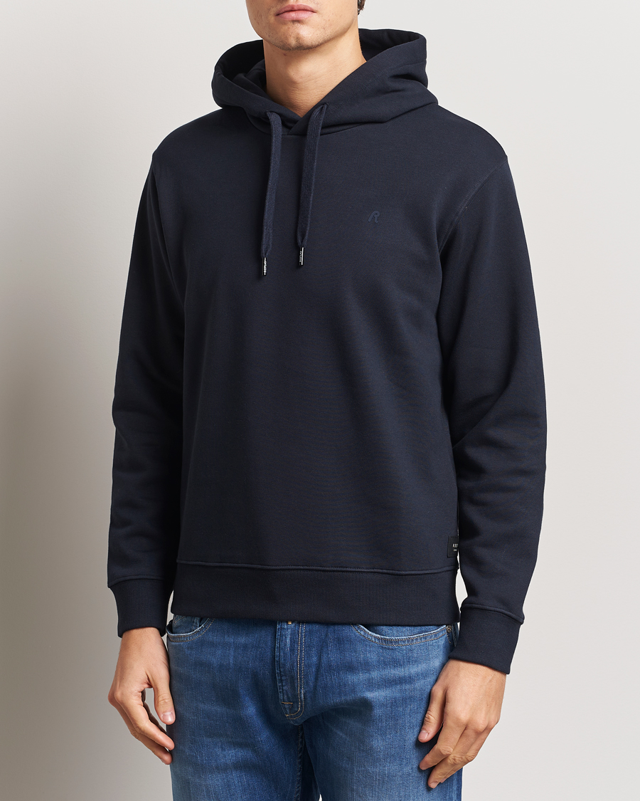 Herren | Pullover | Replay | Tonal Logo Hoodie Navy