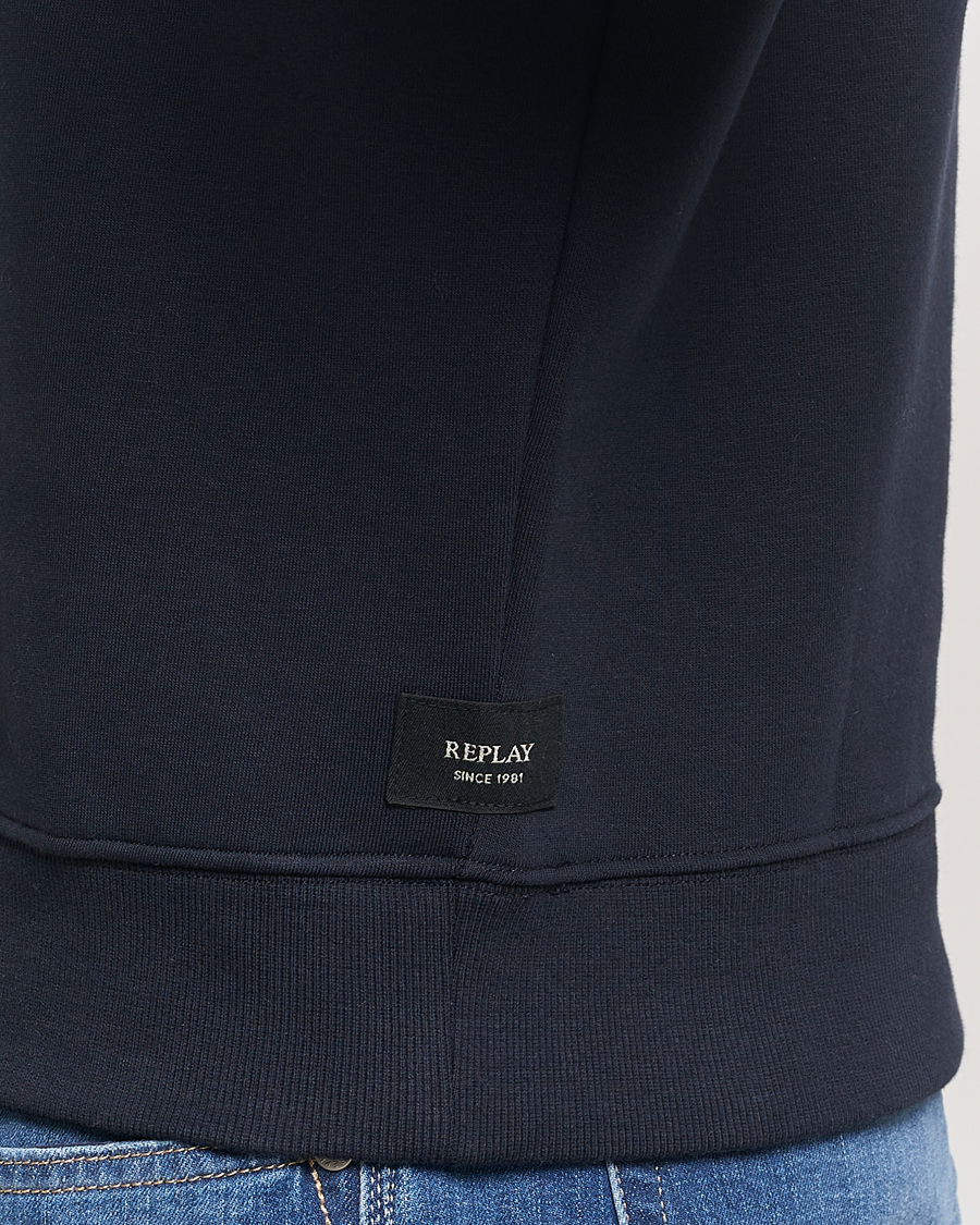 Herren | Pullover | Replay | Tonal Logo Hoodie Navy