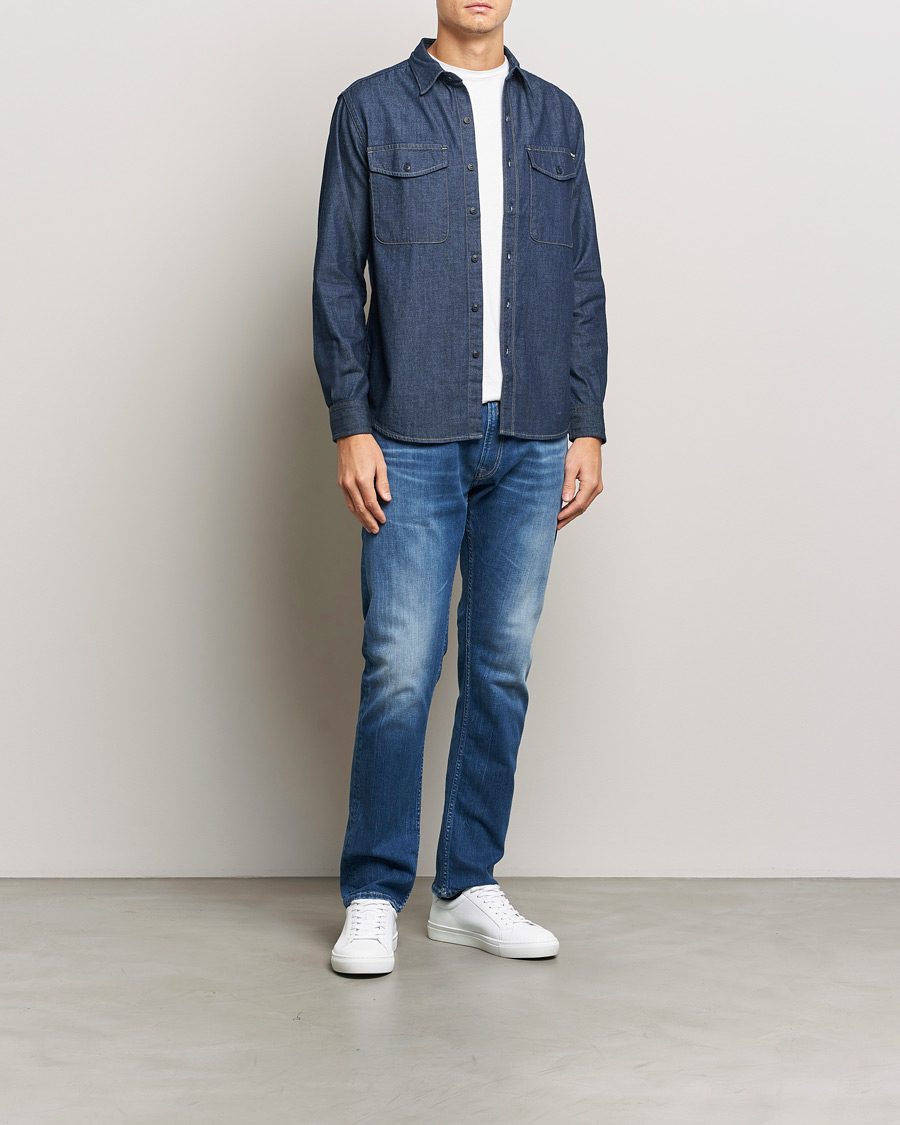 Herren | Hemden | Replay | Denim Shirt Dark Blue