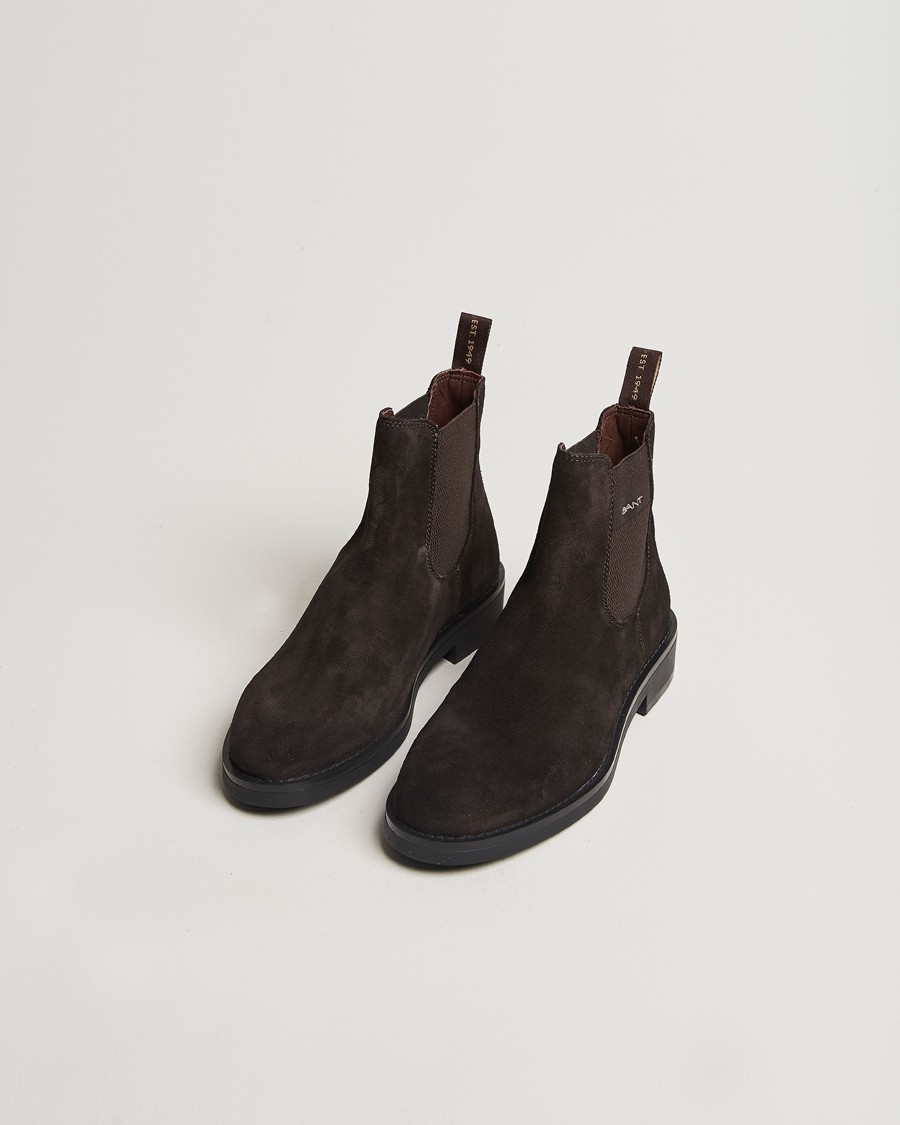 Herren | GANT Prepdale Suede Chelsea Boot Espresso Brown | GANT | Prepdale Suede Chelsea Boot Espresso Brown