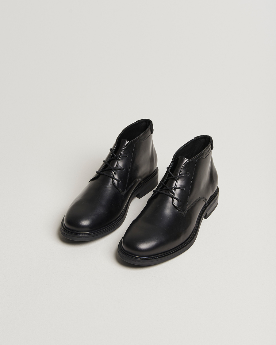 Herren | GANT St Fairkon Chukka Leather Boot Black | GANT | St Fairkon Chukka Leather Boot Black