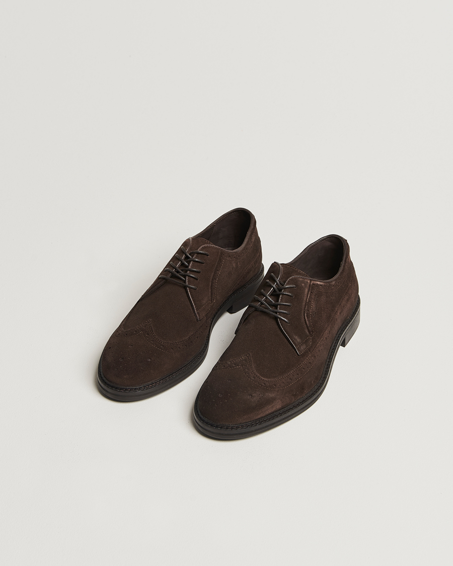 Herren | GANT Bidford Suede Brogues Ebony Brown | Gant | Bidford Suede Brogues Ebony Brown