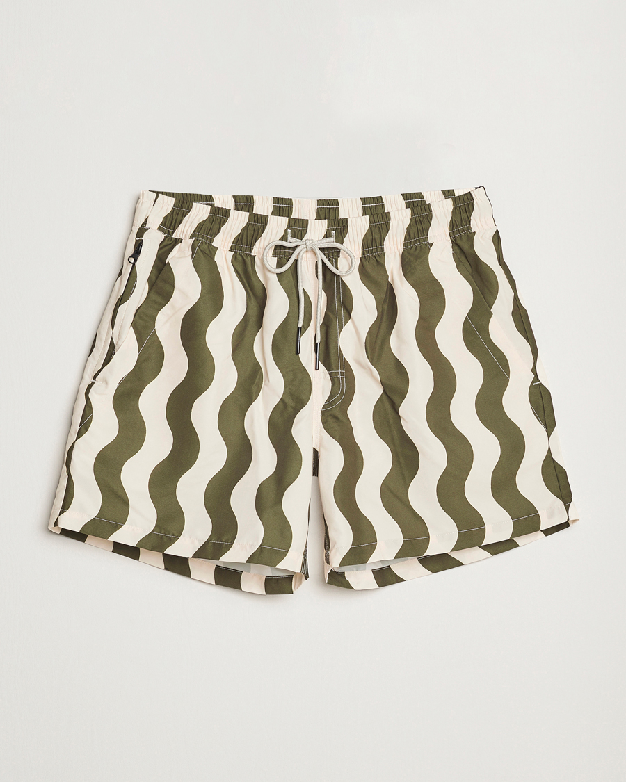 Herren | Badehosen | OAS | Forest Waver Swim Shorts Green/White