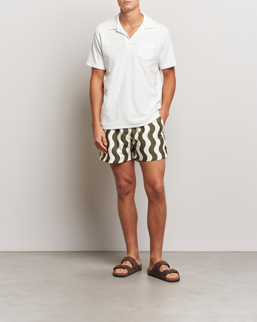 Herren | Badehosen | OAS | Forest Waver Swim Shorts Green/White