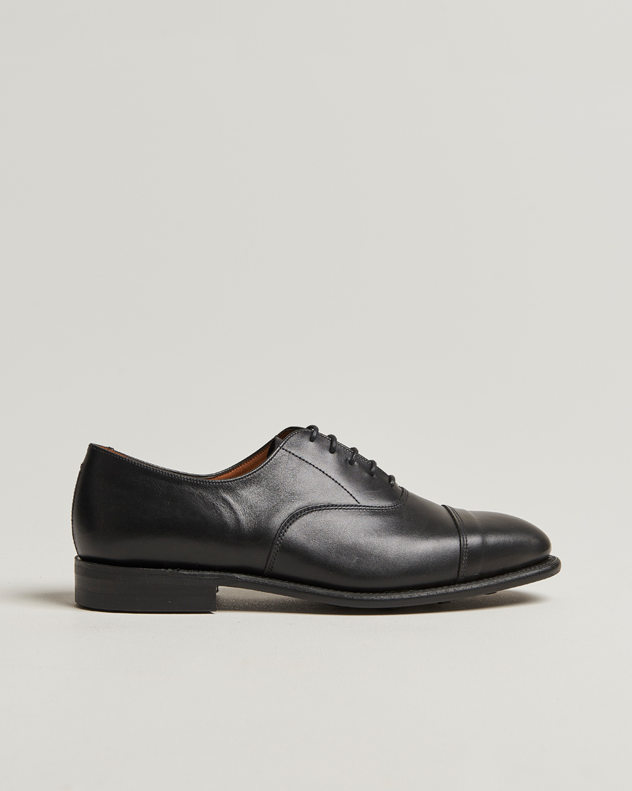 Herren | Sanders Vardy Calf Cap Oxford Black | Sanders | Vardy Calf Cap Oxford Black